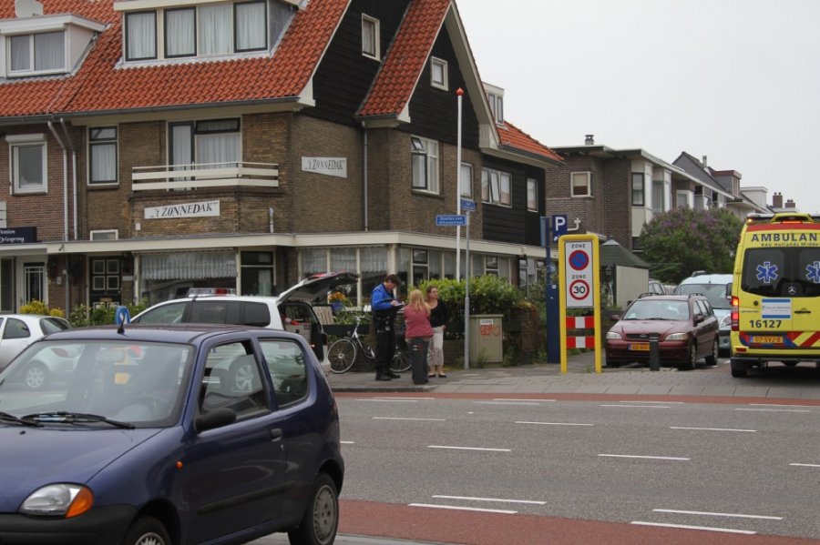 Ongeval Fiets contra auto Piethein Plein Noordwijk